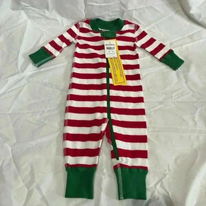 NWT Hanna Andersson Christmas Pajama Onesie 0-3 Month